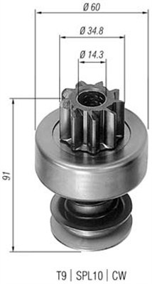 Pinion electromotor (940113020204 MAGNETI MARELLI)