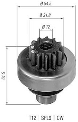 Pinion electromotor (940113020210 MAGNETI MARELLI)