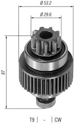 Pinion electromotor (940113020224 MAGNETI MARELLI)