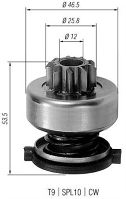 Pinion electromotor (940113020226 MAGNETI MARELLI)