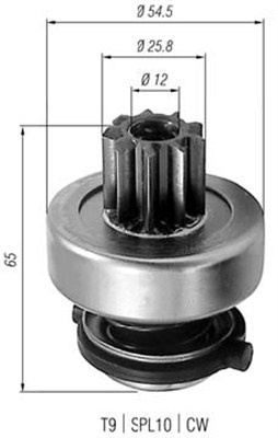 Pinion electromotor (940113020253 MAGNETI MARELLI)