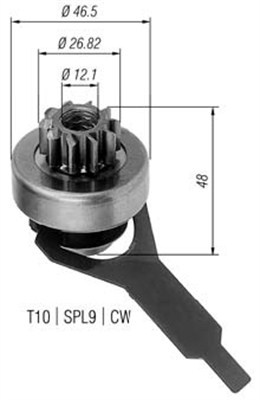 Pinion electromotor (940113020268 MAGNETI MARELLI)