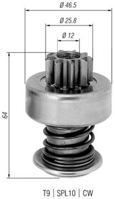 Pinion electromotor (940113020278 MAGNETI MARELLI)