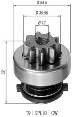 Pinion electromotor (940113020282 MAGNETI MARELLI)