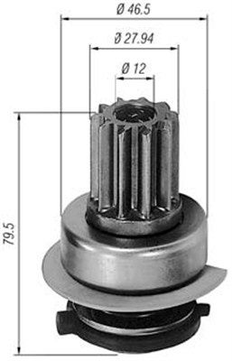 Pinion electromotor (940113020291 MAGNETI MARELLI)