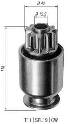 Pinion electromotor (940113020299 MAGNETI MARELLI)