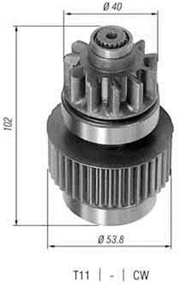 Pinion electromotor (940113020300 MAGNETI MARELLI)