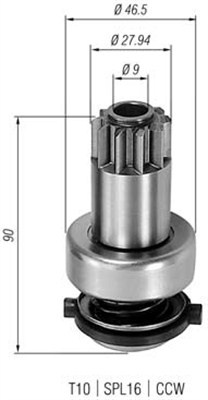 Pinion electromotor (940113020305 MAGNETI MARELLI)