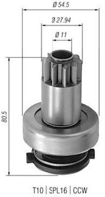Pinion electromotor (940113020308 MAGNETI MARELLI)