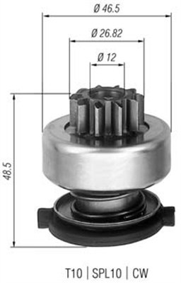 Pinion electromotor (940113020309 MAGNETI MARELLI)