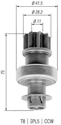 Pinion electromotor (940113020316 MAGNETI MARELLI)