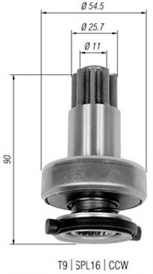 Pinion electromotor (940113020327 MAGNETI MARELLI)