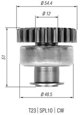 Pinion electromotor (940113020328 MAGNETI MARELLI)