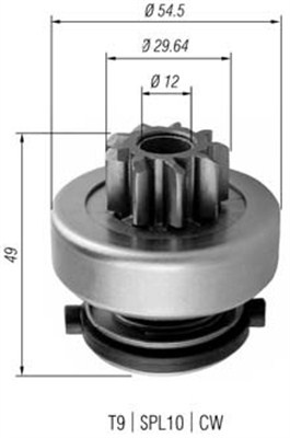Pinion electromotor (940113020354 MAGNETI MARELLI)