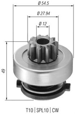 Pinion electromotor (940113020365 MAGNETI MARELLI)