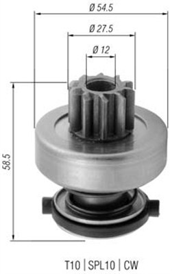 Pinion electromotor (940113020376 MAGNETI MARELLI)