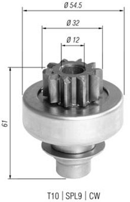 Pinion electromotor (940113020396 MAGNETI MARELLI)
