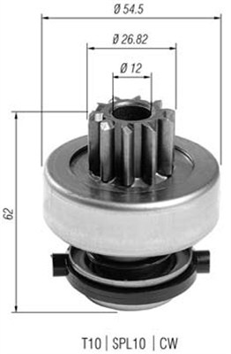 Pinion electromotor (940113020398 MAGNETI MARELLI)