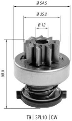 Pinion electromotor (940113020400 MAGNETI MARELLI)
