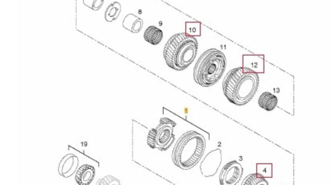 Pinion viteza 1,2,5,6 - cutie de viteze manuala Opel Vivaro X83 1.9 DCI 2001-2014