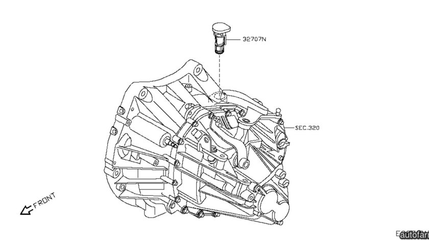 Pinion vitezometru Nissan Qashqai NISSAN OE 327079F00B