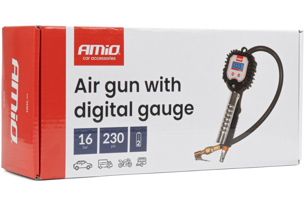 Pistol Aer Cu Manometru Digital Amio 16 Bar 230 Psi 04483