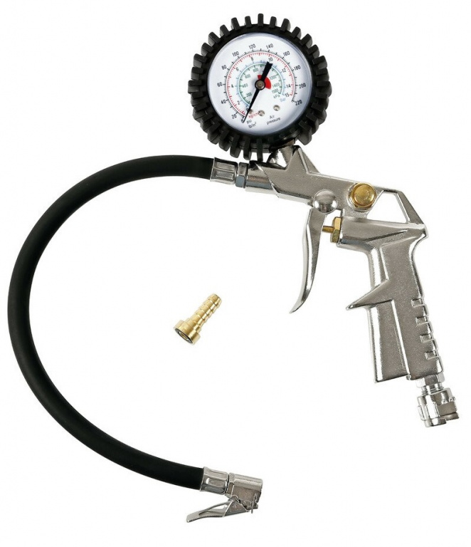 Pistol Aer Cu Manometru Umflat Roti Lampa LAM74001