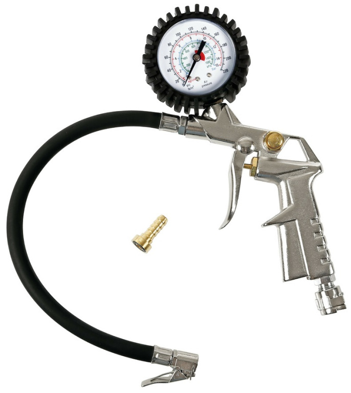 Pistol Aer Cu Manometru Umflat Roti Lampa LAM74001