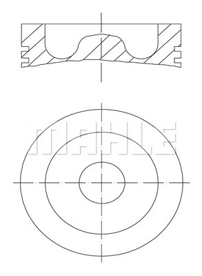 Piston (0052811 MAHLE KNECHT) MERCEDES-BENZ