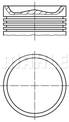 Piston (007PI00164000 MAHLE KNECHT) FIAT,IVECO