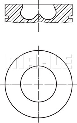 Piston (1019500 MAHLE KNECHT) El Detalle,KAMAZ