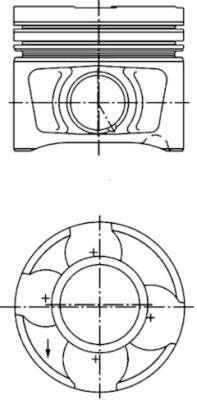 Piston (40356610 KOLBENSCHMIDT) AUDI,MITSUBISHI,SEAT,SKODA,VW
