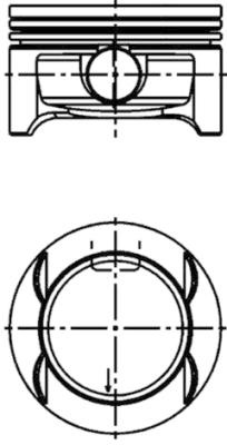 Piston (40386610 KOLBENSCHMIDT) HOLDEN,OPEL,VAUXHALL