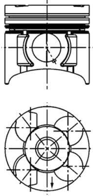 Piston (40390610 KOLBENSCHMIDT) OPEL,VAUXHALL