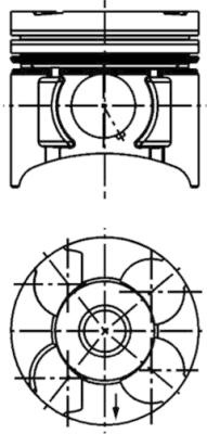 Piston (40392610 KOLBENSCHMIDT) OPEL,VAUXHALL