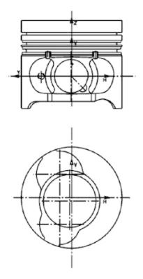 Piston (40465600 KS) DACIA,NISSAN,RENAULT,SUZUKI