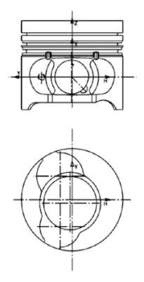 Piston (40465600 KS) DACIA,NISSAN,RENAULT,SUZUKI
