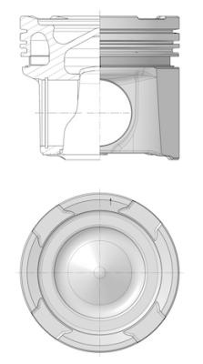 Piston (40597600 KOLBENSCHMIDT) FENDT,MAN