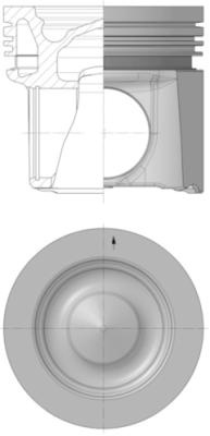 Piston (40627600 KOLBENSCHMIDT) SCANIA,VAN HOOL
