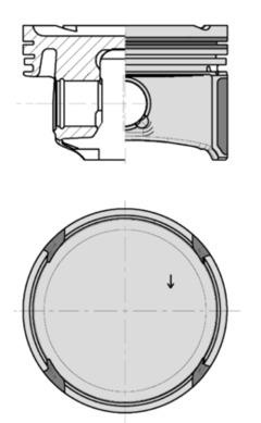 Piston (40795610 KOLBENSCHMIDT) SEAT,SKODA,VW
