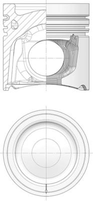 Piston (41003610 KOLBENSCHMIDT) MERCEDES-BENZ