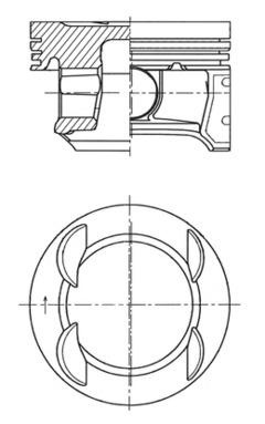 Piston (41007610 KOLBENSCHMIDT) CHEVROLET,OPEL,VAUXHALL