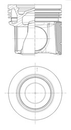 Piston (41013600 KOLBENSCHMIDT) SCANIA,VAN HOOL