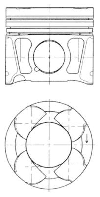 Piston (41070600 KS) ALFA ROMEO,CHRYSLER,FIAT,LANCIA,OPEL,VAUXHALL