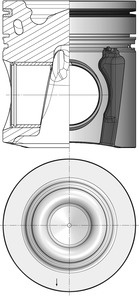 Piston (41218600 KOLBENSCHMIDT) SCANIA