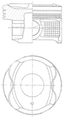 Piston (41250610 KOLBENSCHMIDT) Citroen,DAIHATSU,PEUGEOT,SUBARU,TOYOTA