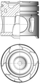 Piston (41255600 KOLBENSCHMIDT) MAN,NEOPLAN,VW