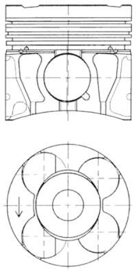 Piston (41286620 KOLBENSCHMIDT) OPEL,VAUXHALL