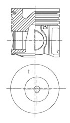 Piston (41500600 KOLBENSCHMIDT)
