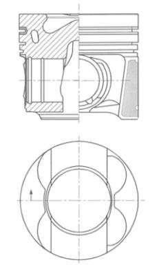 Piston (41641620 KOLBENSCHMIDT) MERCEDES-BENZ